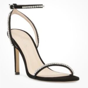 ISO Stuart Weitzman black suede dancer crystal heels 7
